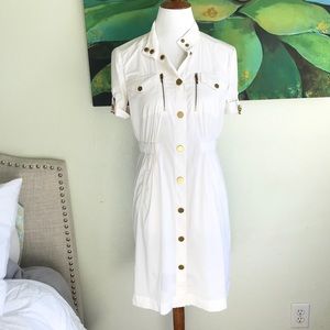 Tory Burch 'Rebecca' white cotton shirt Dress